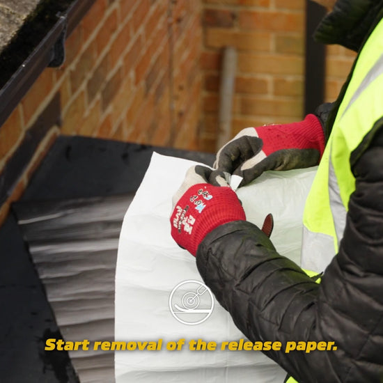 How to apply Supraseal weatherproofing tape at a wall and gutter